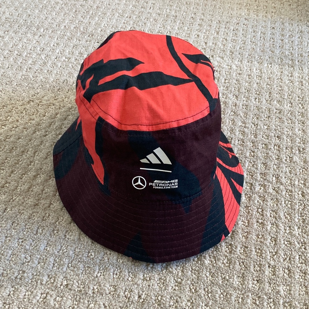 Formula 1 Adidas/ Mercedes Red and Black Bucket Hat